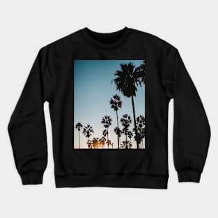 Palm trees, Tropical landscape palms, Sky, Nature print Crewneck Sweatshirt